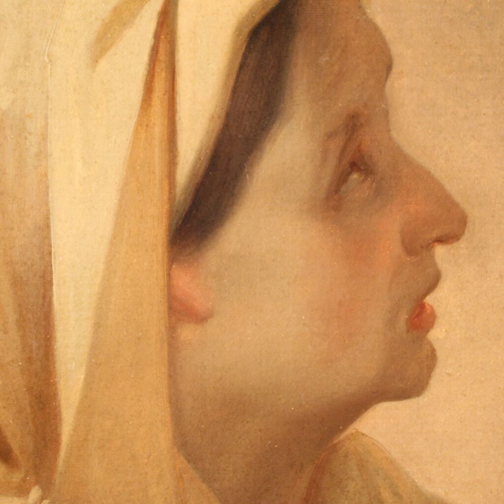 Oil painting on paper from the 19th century