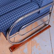 Czech Bauhaus Chrome and Beech Sofa attributed to Robert Slezak, 1930s