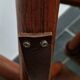 Ensemble de tabourets tripode teck et cuir