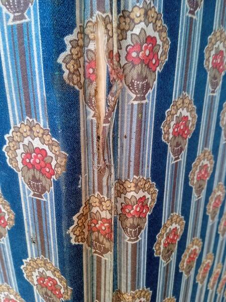 7-leaf fabric screen, early 20th century