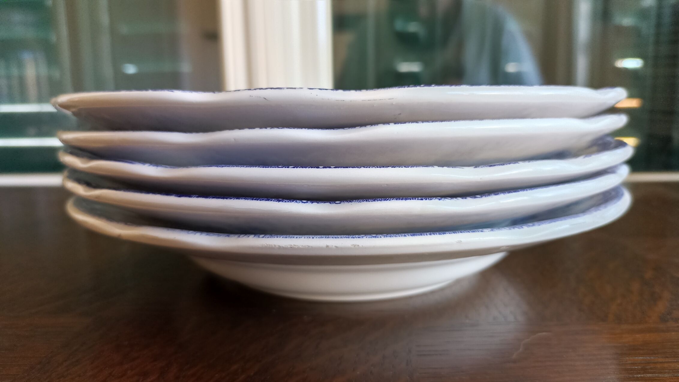 5 hollow iron earth plates per CP - blue