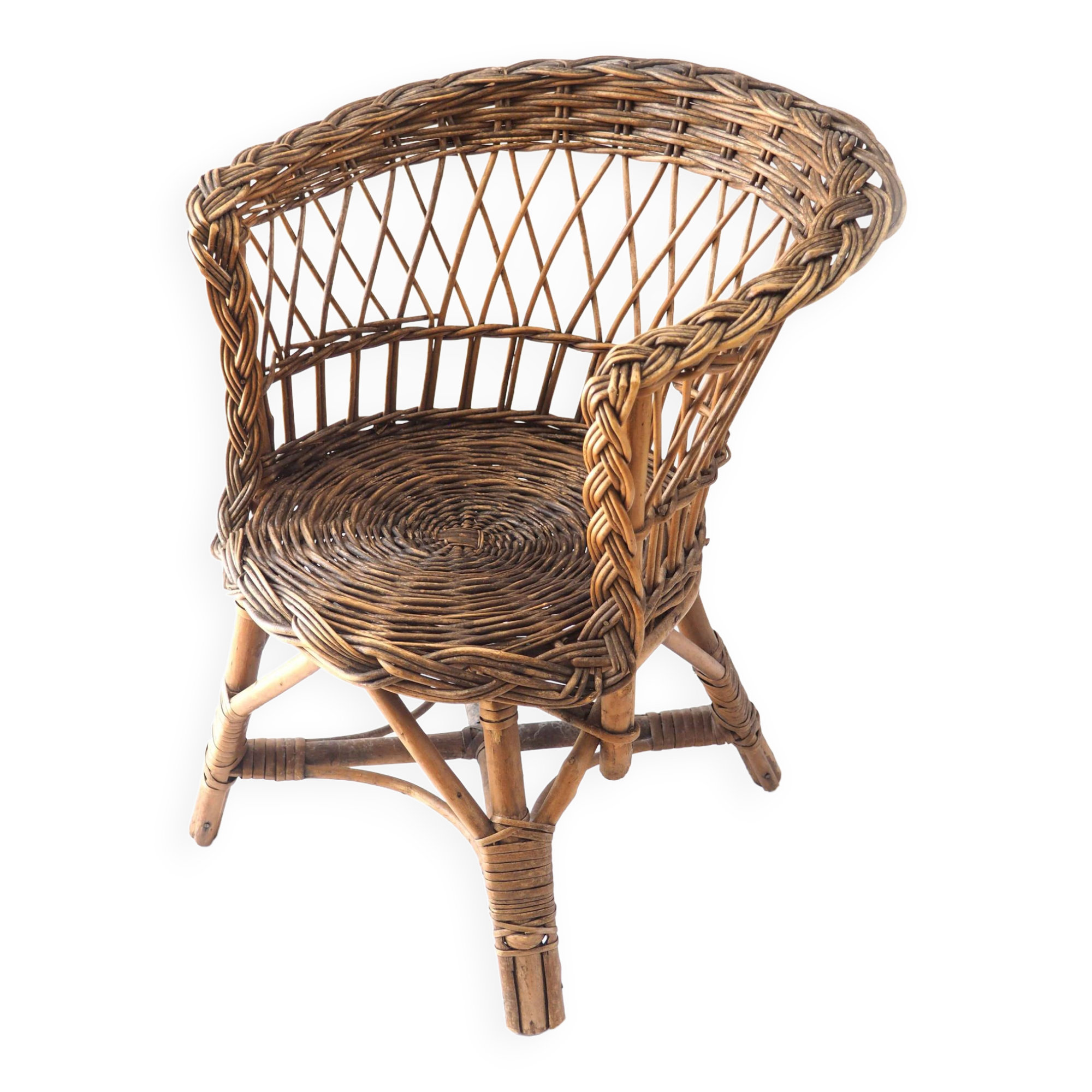 Rattan armchair for children