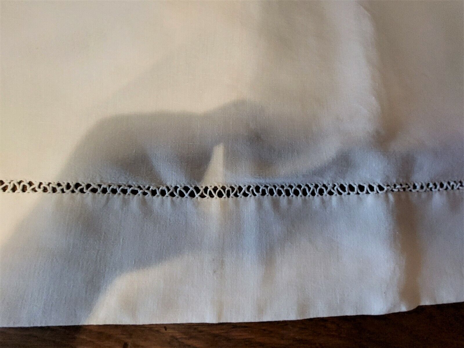 Old sheet mestizo linen cotton monogram JB 200 x 310 cm