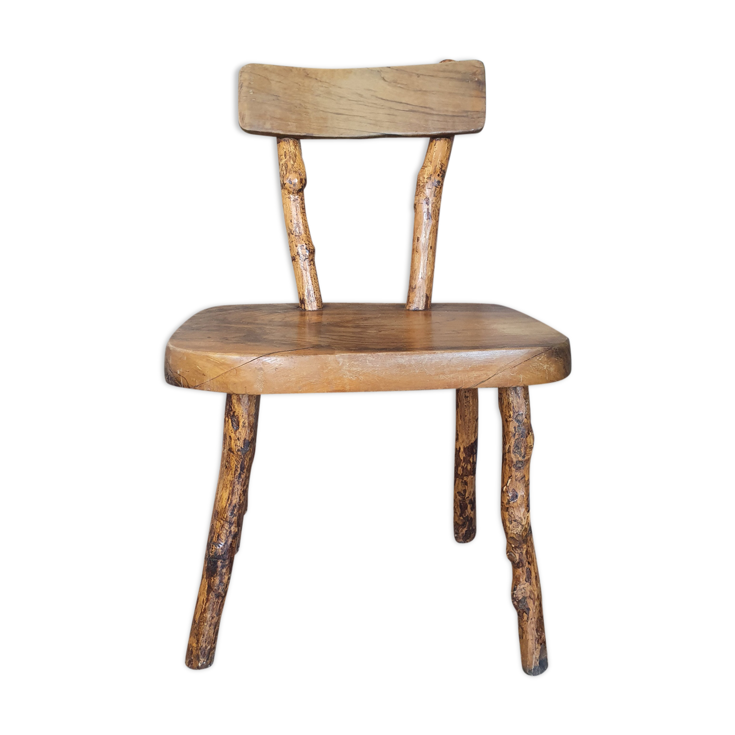 Tree trunk chair, brutalise, vintage