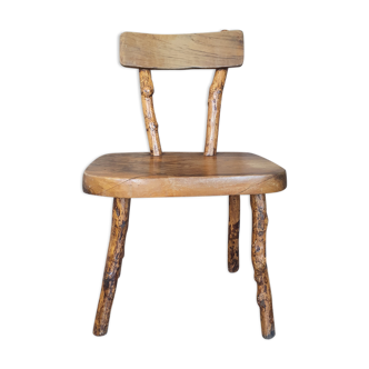 Tree trunk chair, brutalise, vintage