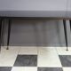 Black coffee table with Black glass plate 1960s