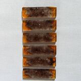 Set of 6 contemporary handcrafted glass paste knife holders