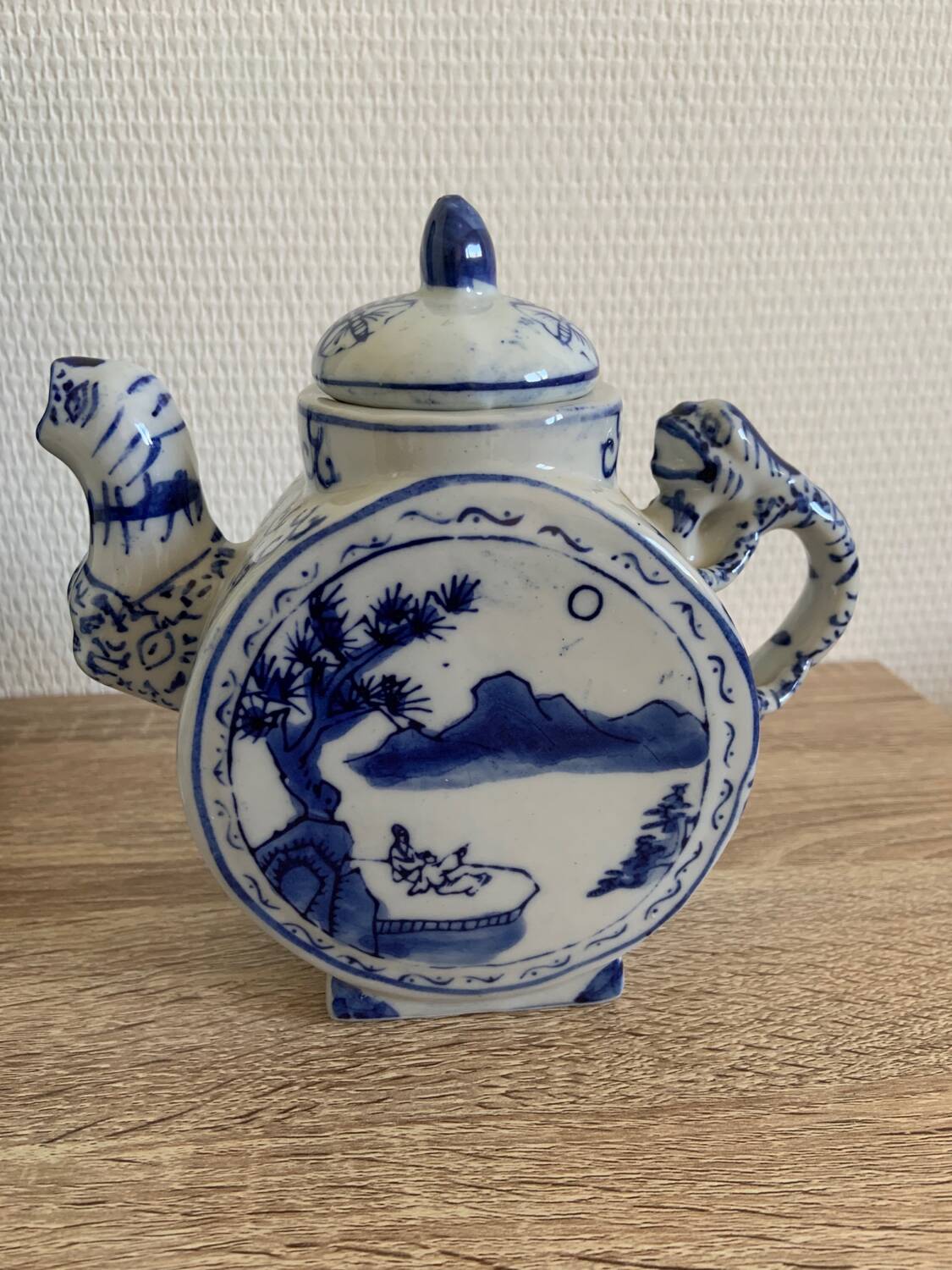 Chinese porcelain moon teapot
