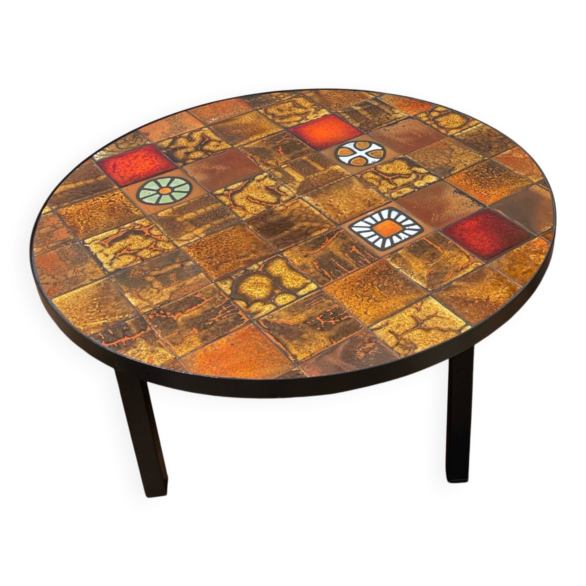Ceramic coffee table by Jean Gregorieff