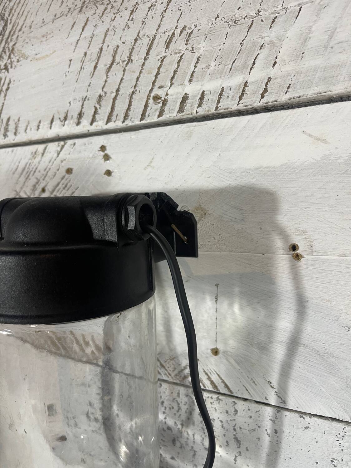 Glass and Bakelite wall light