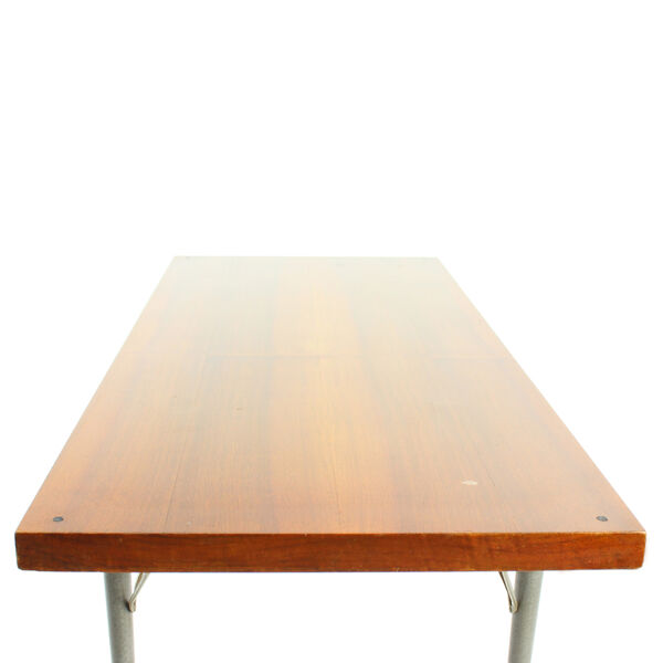 table basse en mahagony et métal Tchécoslovaquie années 1970