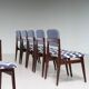Set of six Italian mid-century dining chairs, 1960s