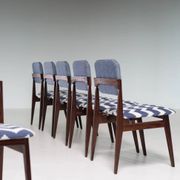 Set of six Italian mid-century dining chairs, 1960s