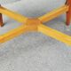 Art Deco table table in solid wood 40s
