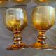 Amber bubble foot glasses