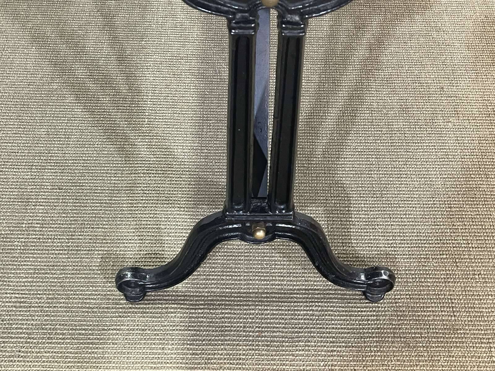 Bistro table - modern work, cast iron base