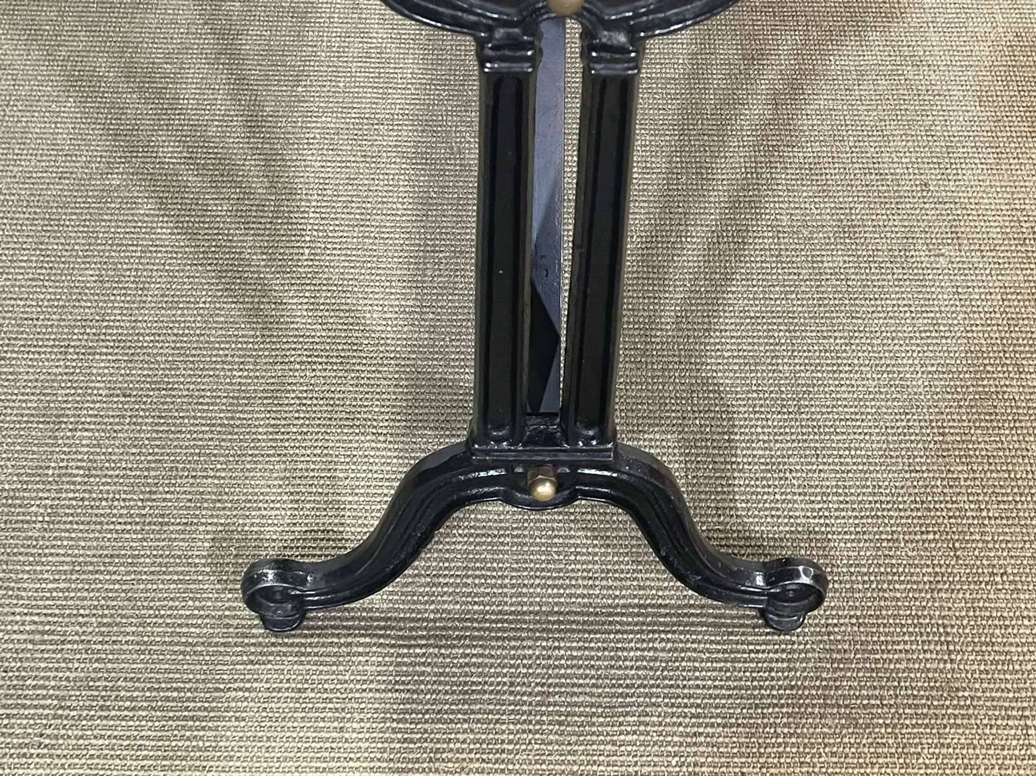 Bistro table - modern work, cast iron base