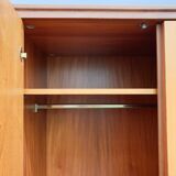 Scandinavian dressing cabinet with round mirror