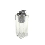 Briquet de table en Lucite transparent, Italie années 1970