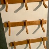 Wooden wall coat rack