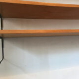 Vintage thong shelf wood and metal