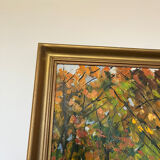 Signed forest landscape painting