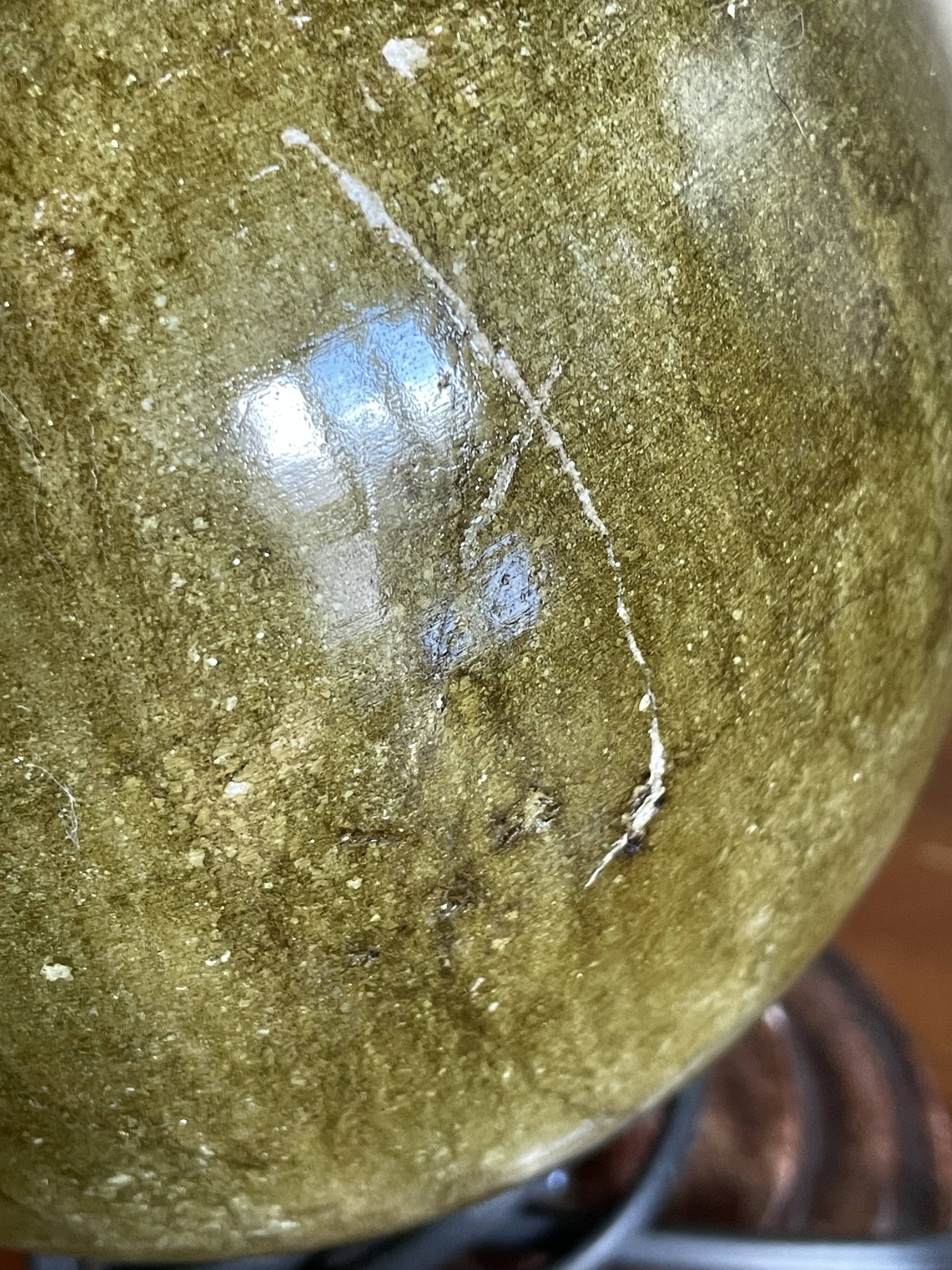 Green marble lamp