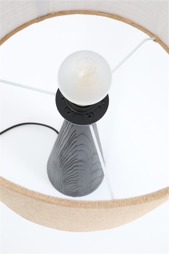 Rare black Theodor Skjøde Knudsen table lamp / Skjern / Mid-century Danish modern design / 1960s / 1970s