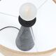 Rare black Theodor Skjøde Knudsen table lamp / Skjern / Mid-century Danish modern design / 1960s / 1970s