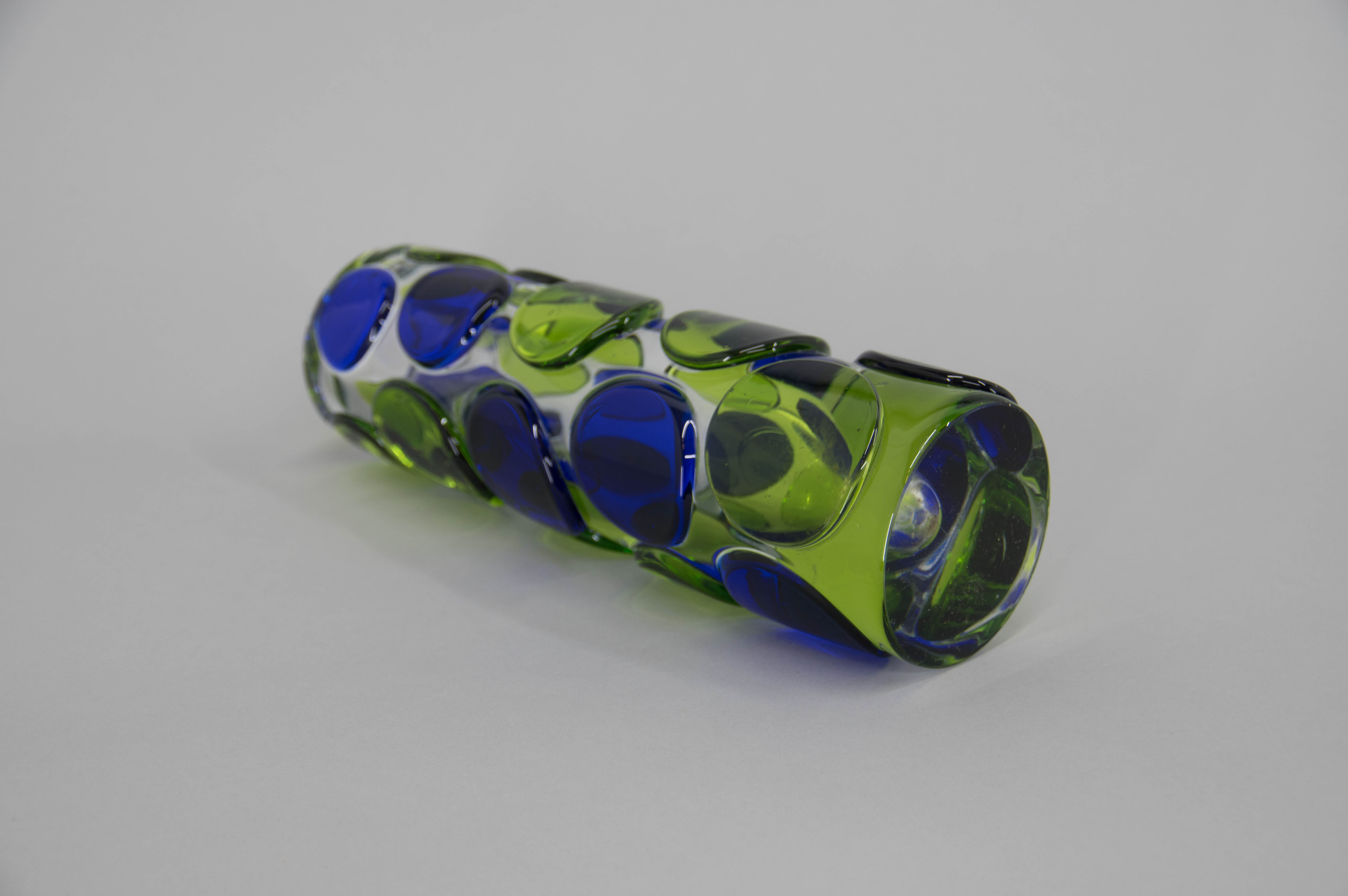 Set of Two Art Glass Vases by Jaroslav Svoboda, circa 1980