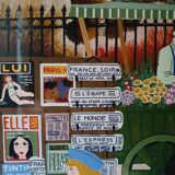 Lithographie "kiosque à montmartre" signed and numbered