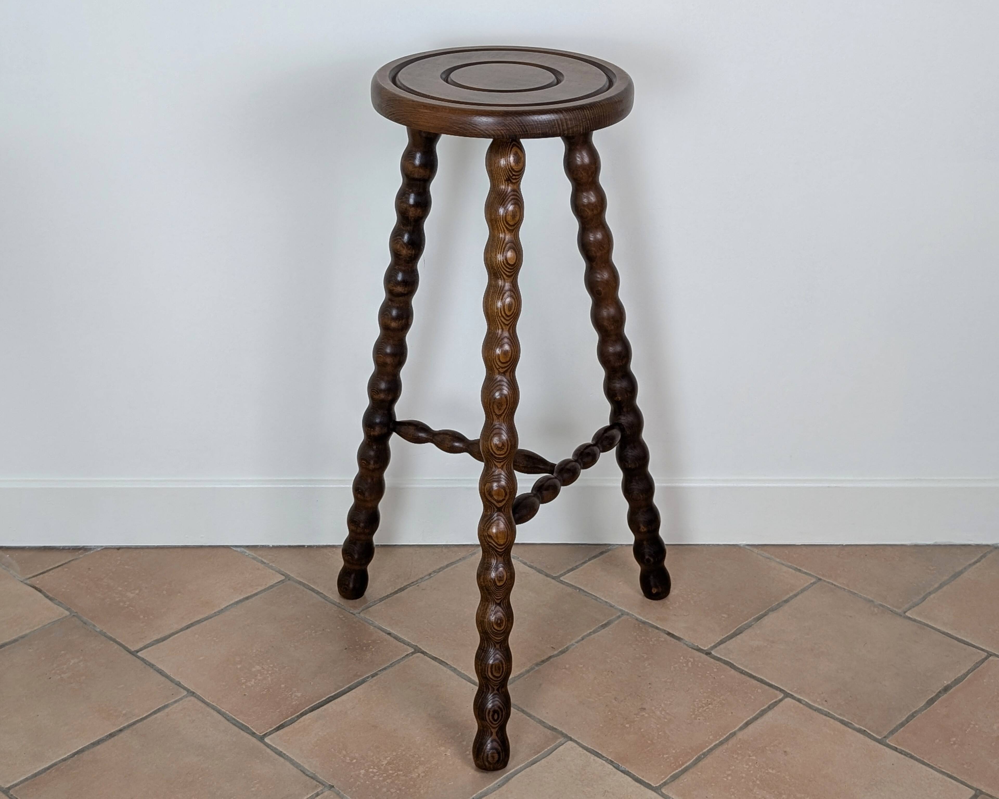 Paire tabourets tripodes