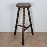 Paire tabourets tripodes