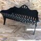Old fireplace fireplace openwork grid cast iron black + removable plate vintage