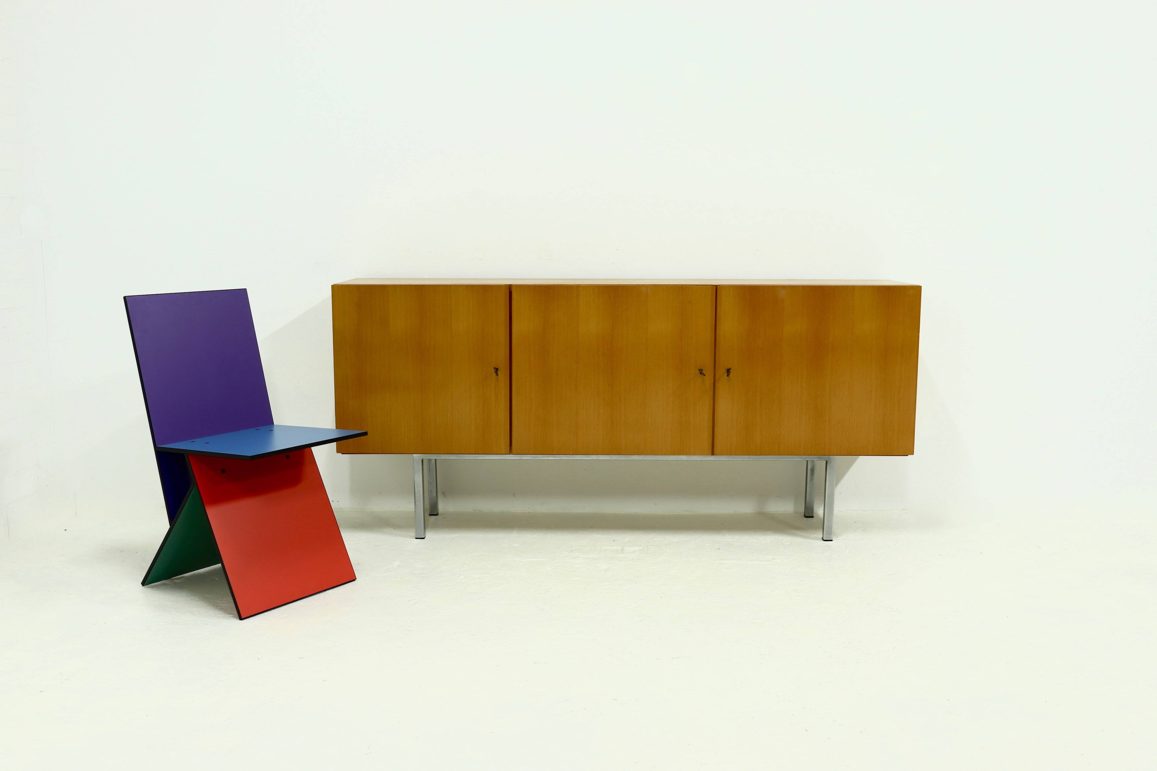 Buffet minimaliste en hêtre du milieu du siècle, années 1970
