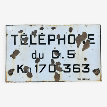 Plaque émaillée Téléphone