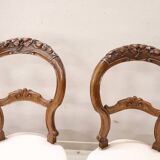 Chaises De Salle à Manger En Noyer, XIXe Siècle