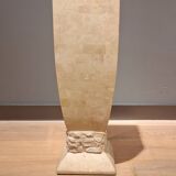 Vintage travertine stone column from the 1970s