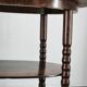 1920s Czech Art Deco Oval Beech Side Table with Lower Shelf