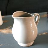 Taupe grey ceramic pitcher