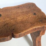 Old solid wood footrest stool