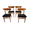 Series of 4 Danish chairs in teak model "farstrup" 210