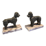 Pair of poodle bookends