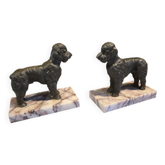 Pair of poodle bookends
