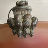 Art Deco pendant light in marbled glass