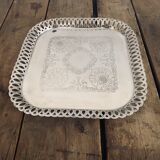 Silver metal tray, 1950s