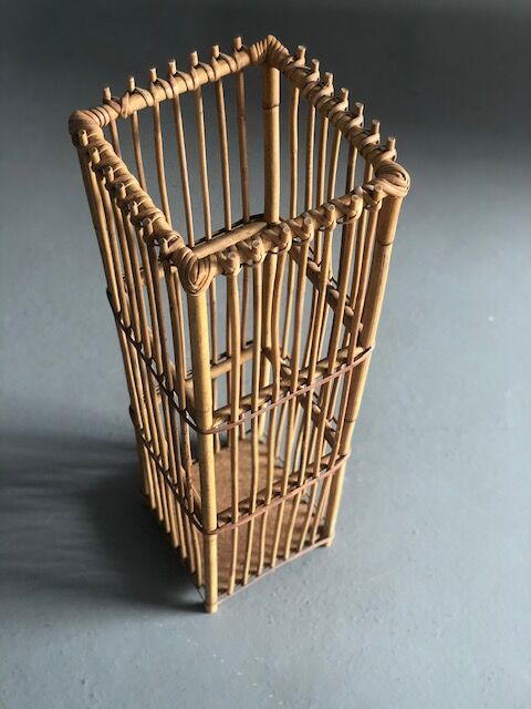 Rattan umbrella holder