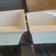 Two asymmetrical square gratin dishes BCI numbered, Made in France