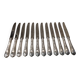 12 silver-plated dessert knives by Christofle Marly, 19.7cm