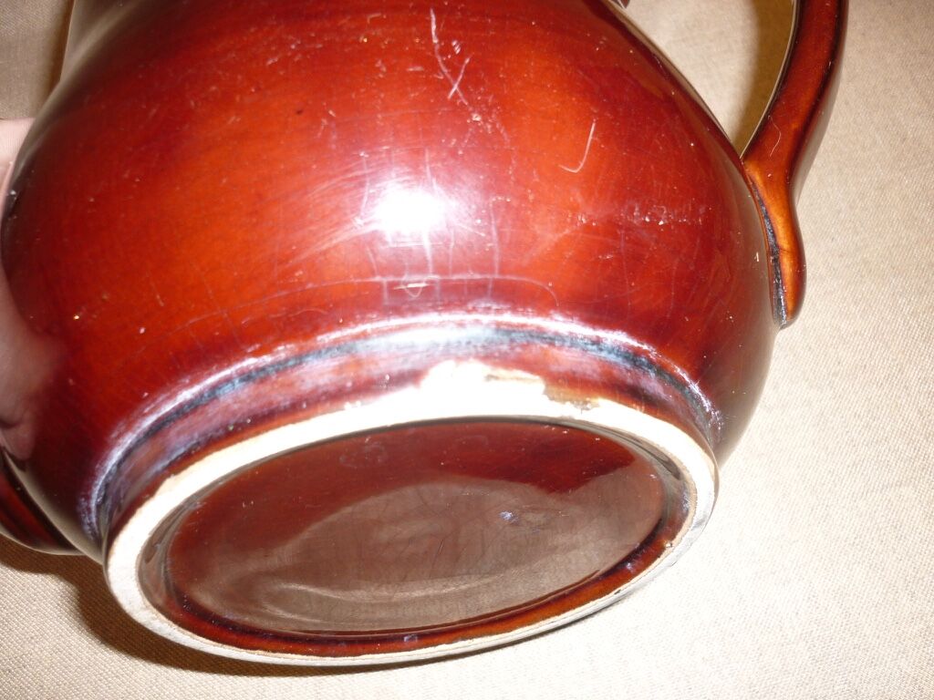 Very large brown ceramic coffee maker